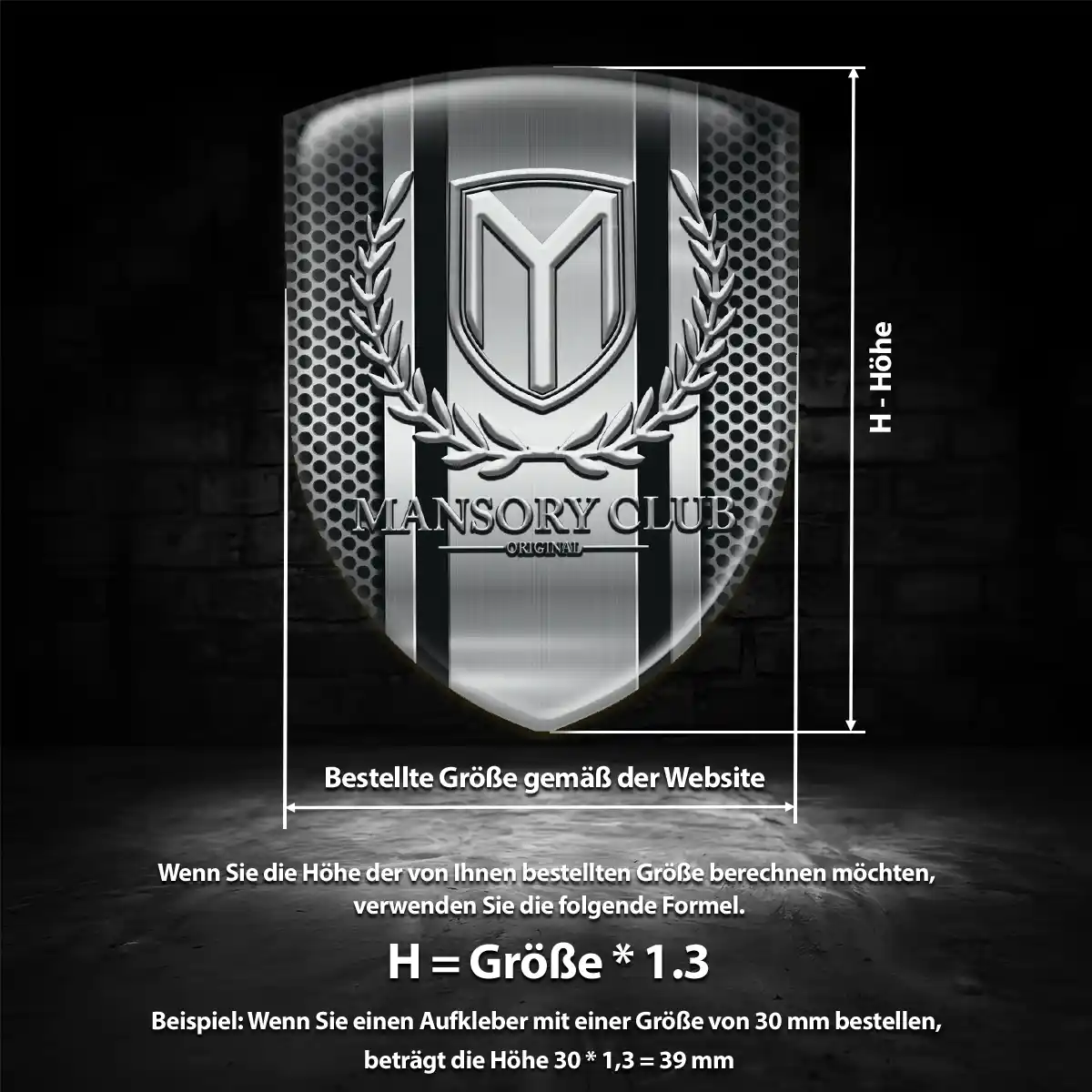 Mansory Aufkleber Emblem Auto Exterieurdesign