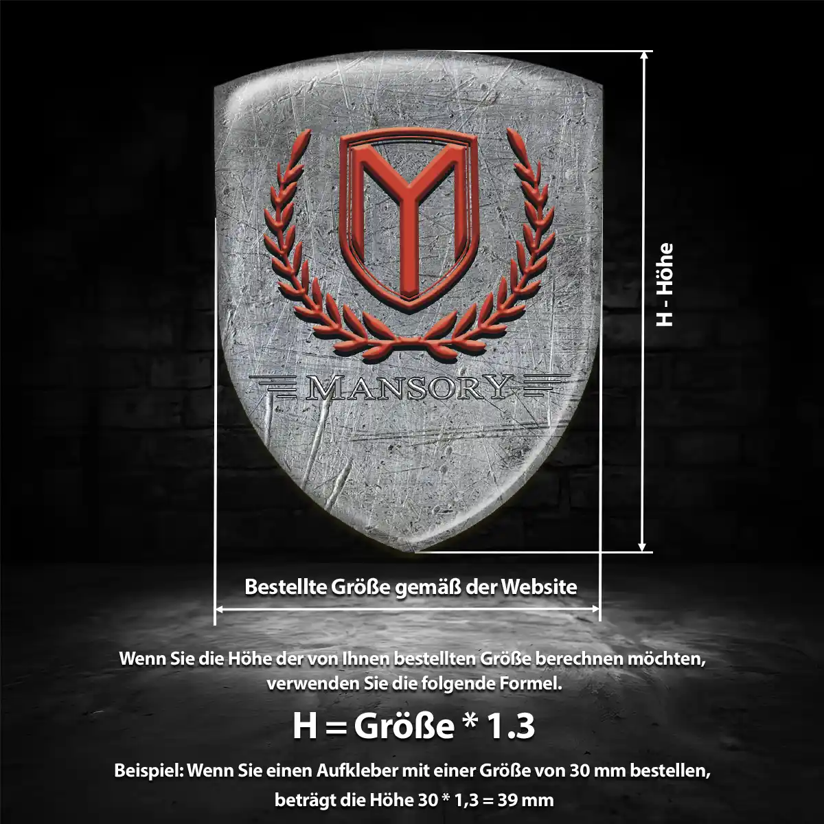 Mansory Aufkleber Emblem Auto Hochwertiges Harz