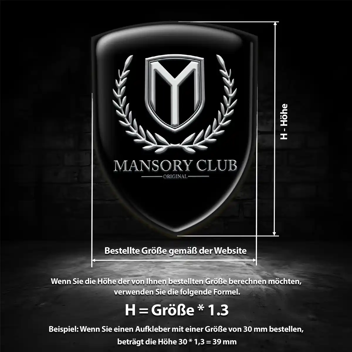 Mansory Aufkleber Emblem Auto Hohe Qualität