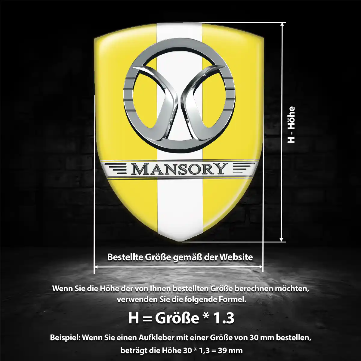 Mansory Aufkleber Emblem Auto Premium-Edition