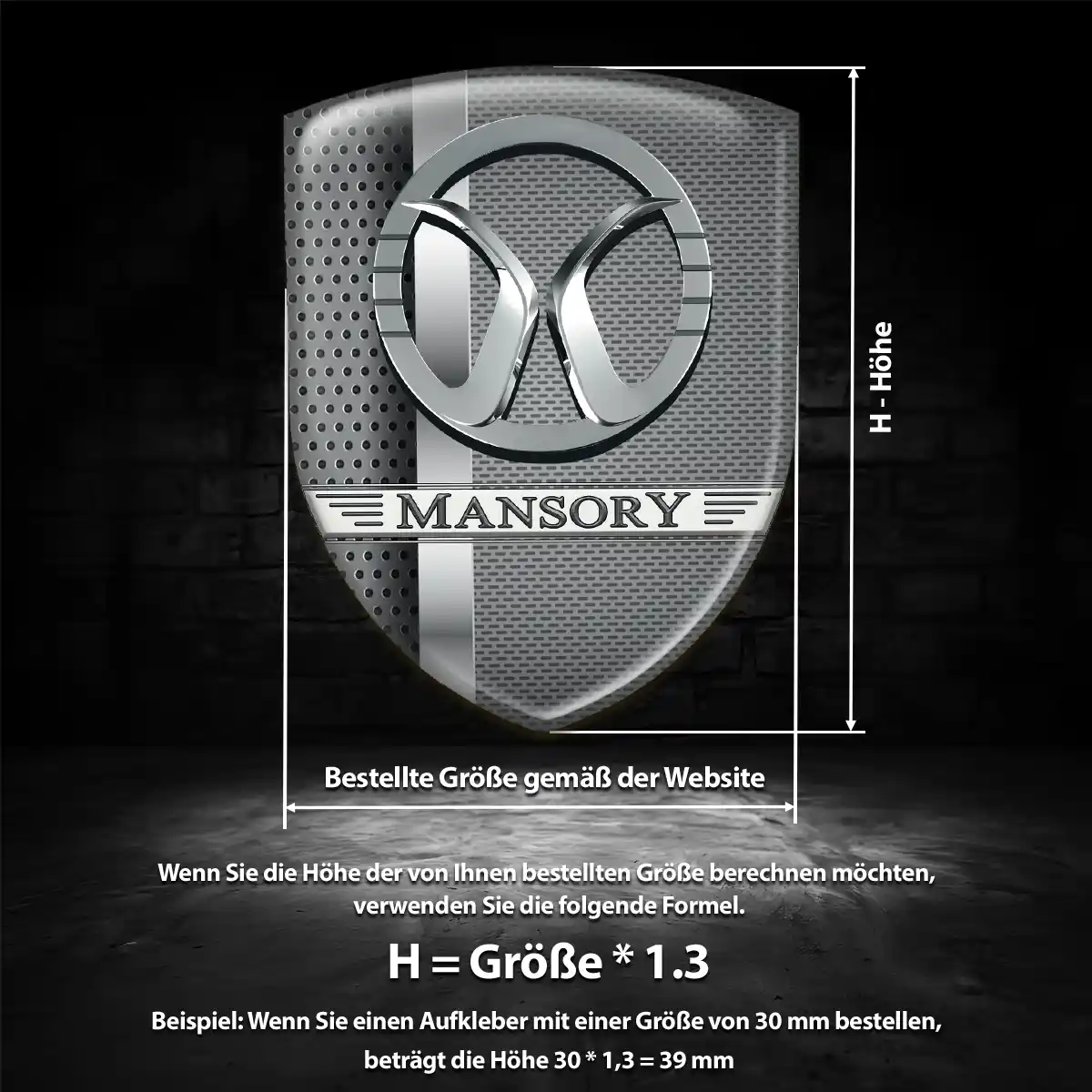 Mansory Aufkleber Emblem Auto Stilvolles Design
