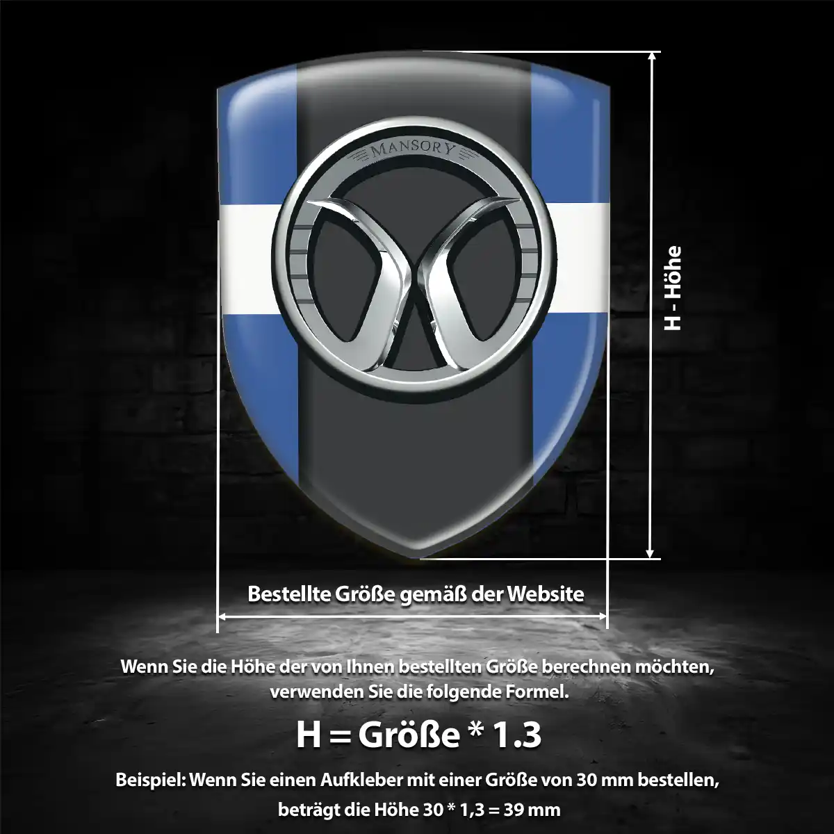 Mansory Aufkleber Emblem Limitierte Auflage