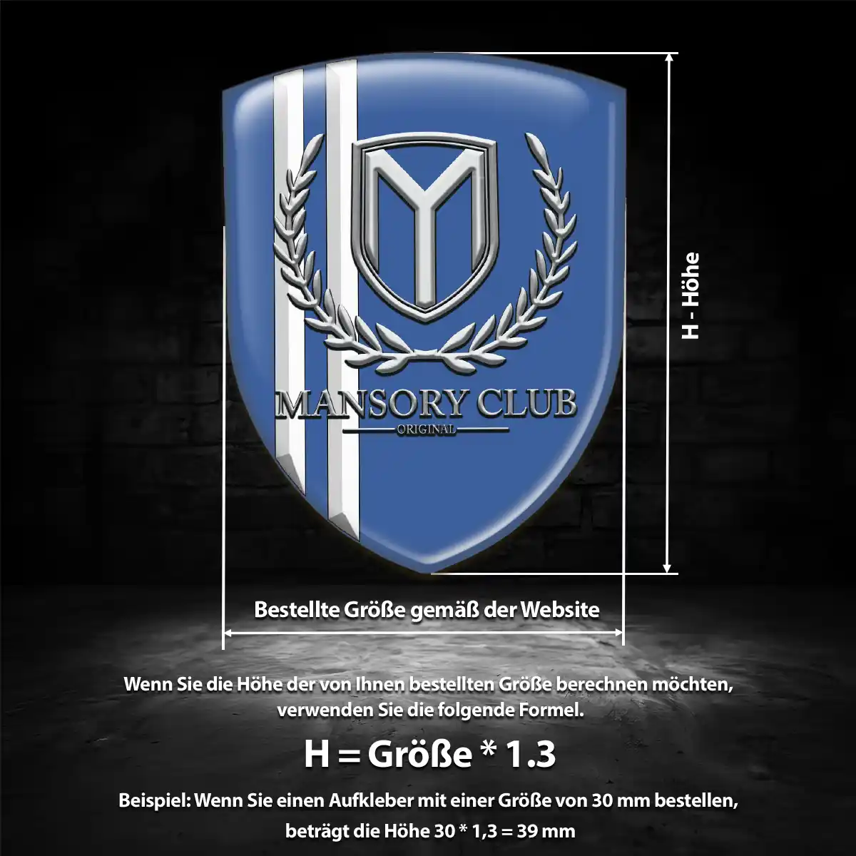 Mansory Aufkleber Emblem Luxus-Edition