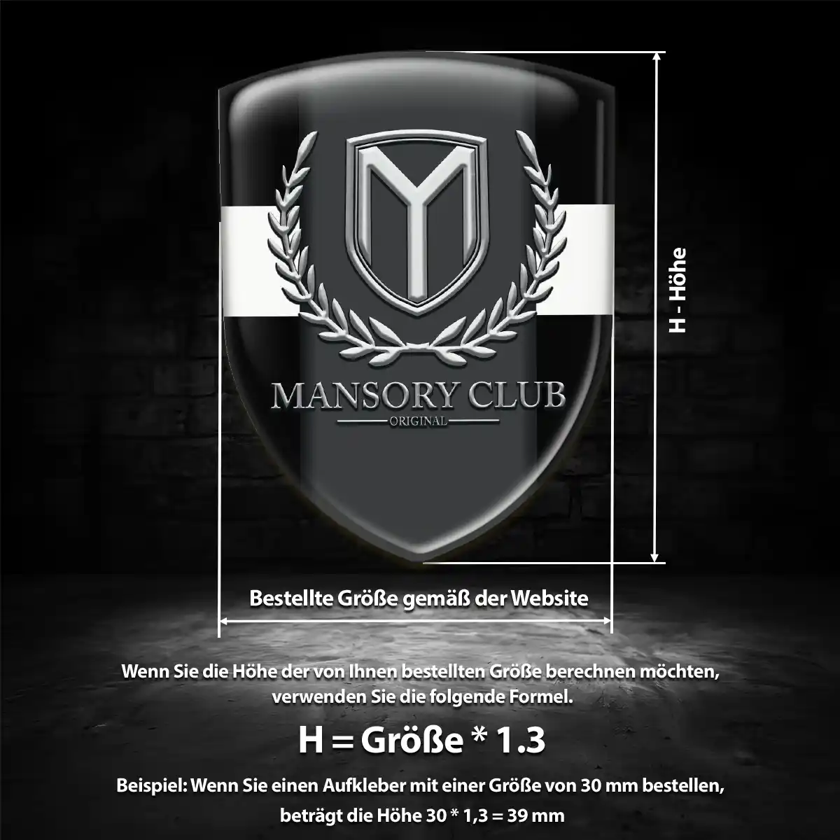 Mansory Aufkleber Emblem Wappen Auto Edles Design