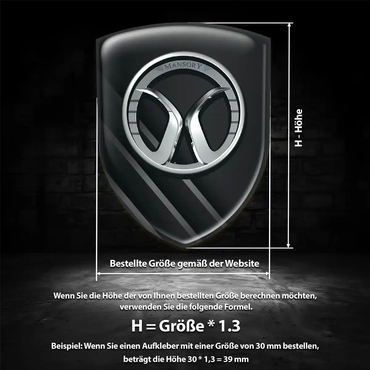 Mansory Aufkleber Emblem Wappen Auto Hochwertiges Harz