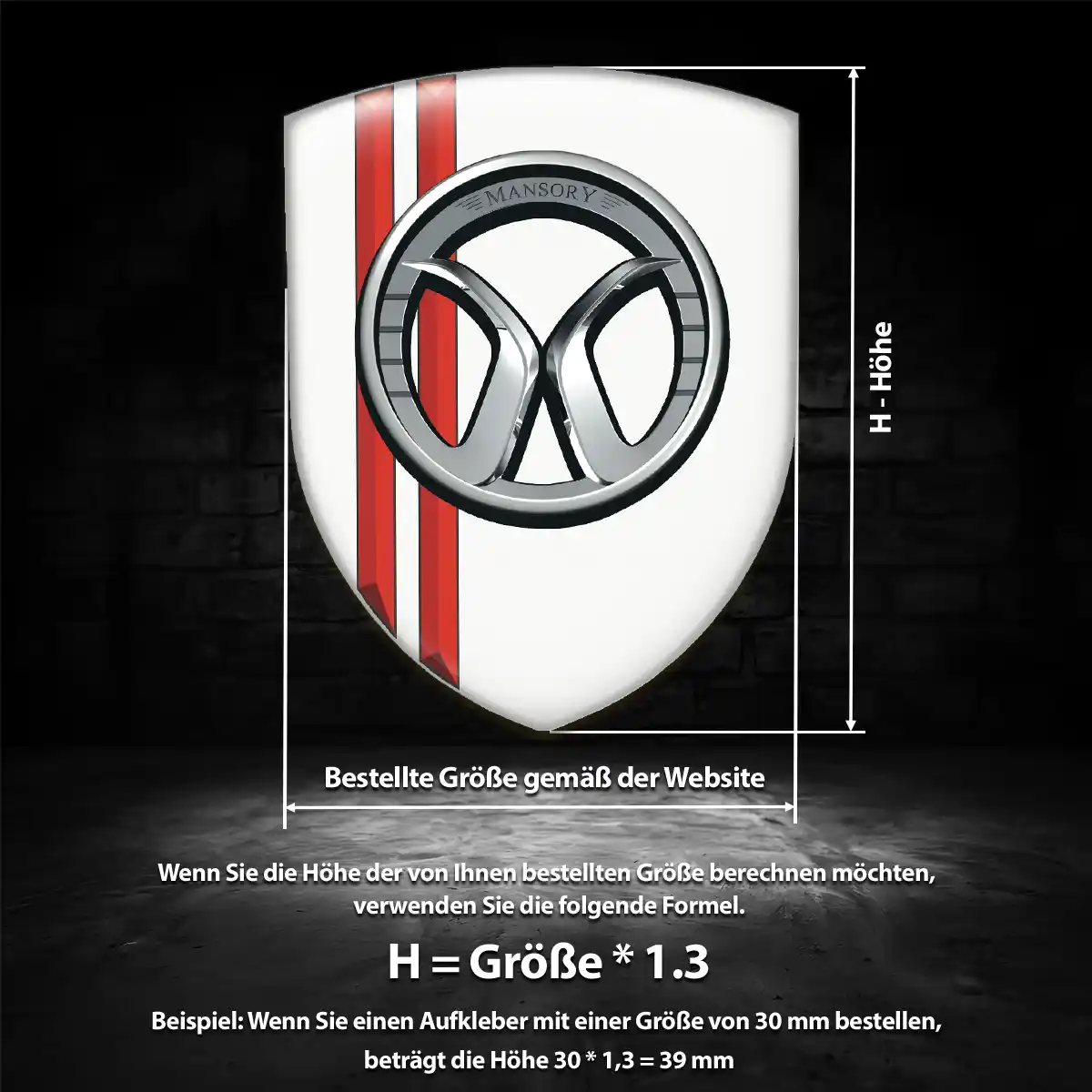 Mansory Aufkleber Emblem Wappen Auto Hohe Qualität