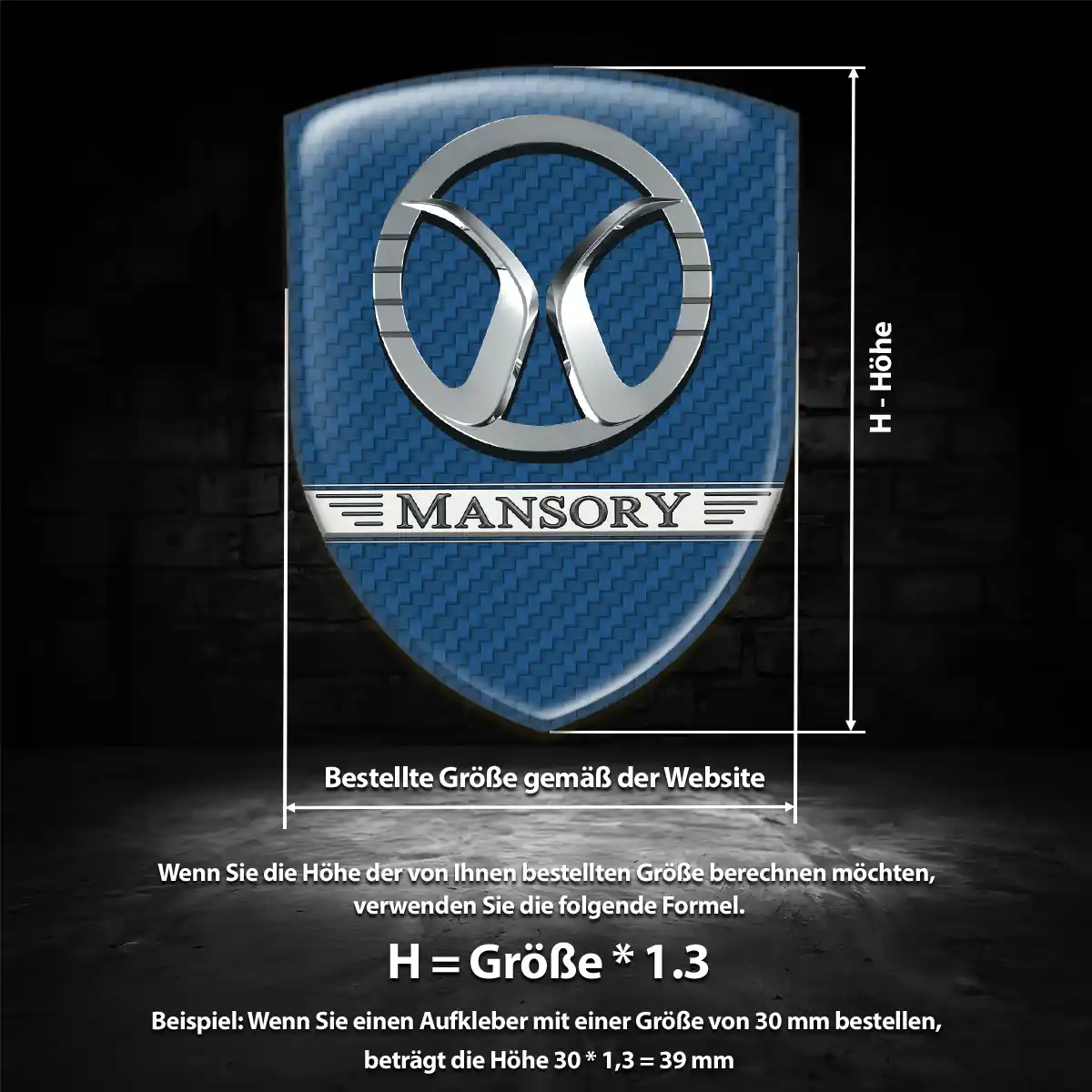 Mansory Aufkleber Emblem Wappen Auto Limitierte Auflage