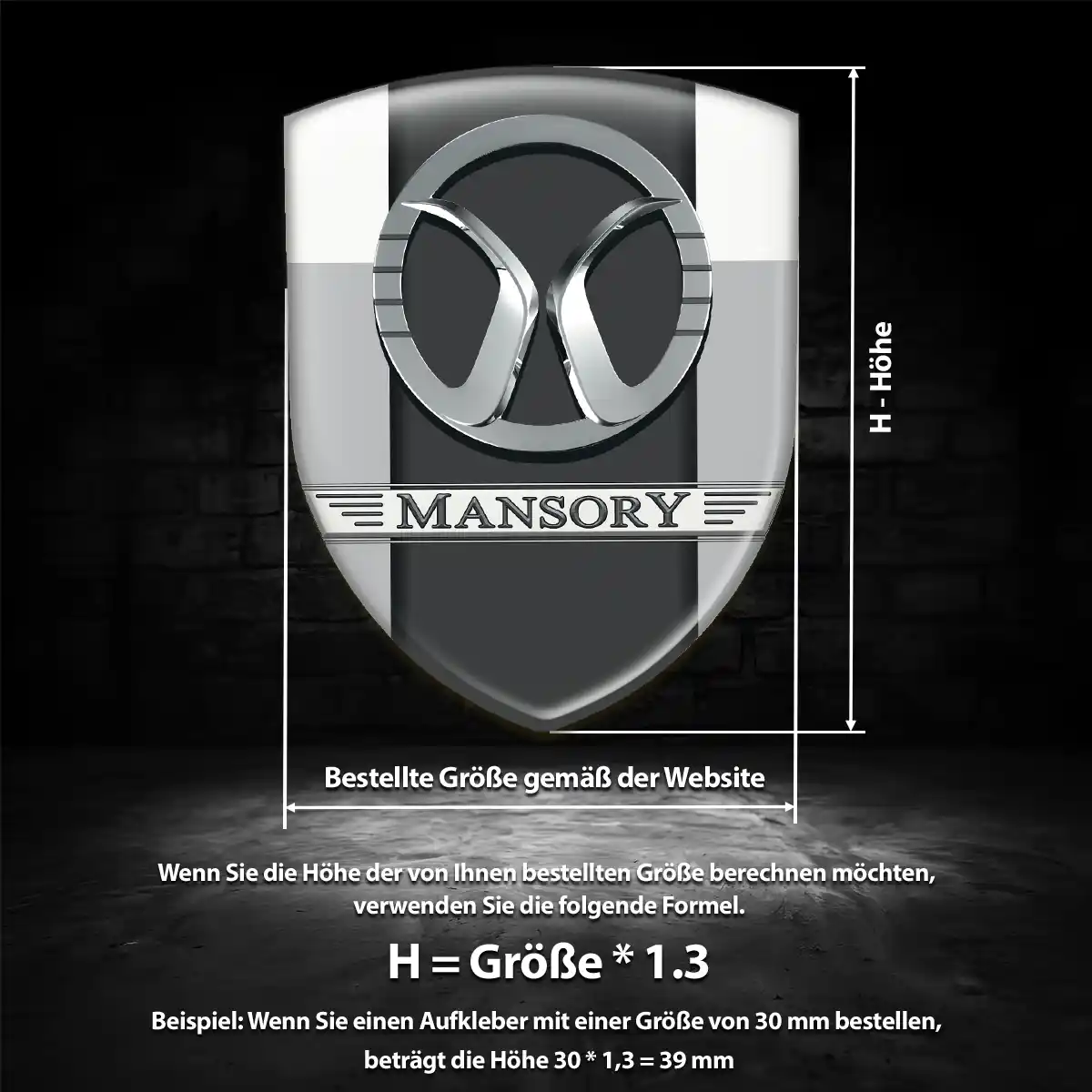 Mansory Aufkleber Emblem Wappen Auto Stilvolles Design