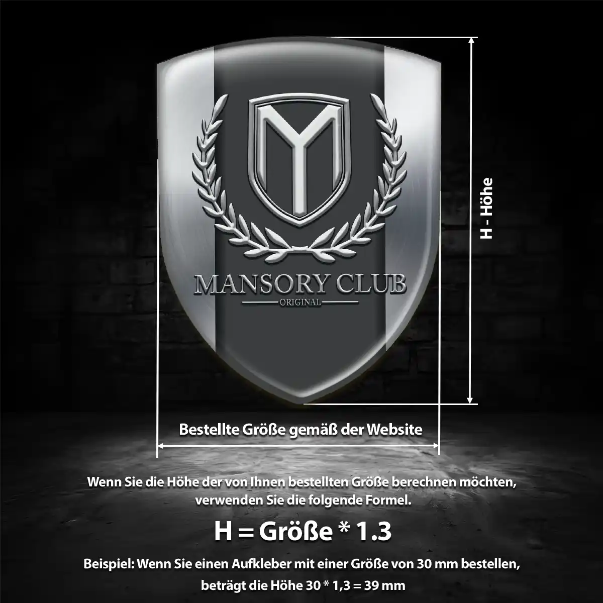 Mansory Aufkleber Emblem Wappen Hohe Qualität