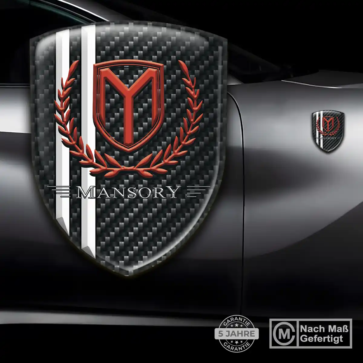 Mansory Aufkleber Embleme Silikon Auto Hochwertiges Harz