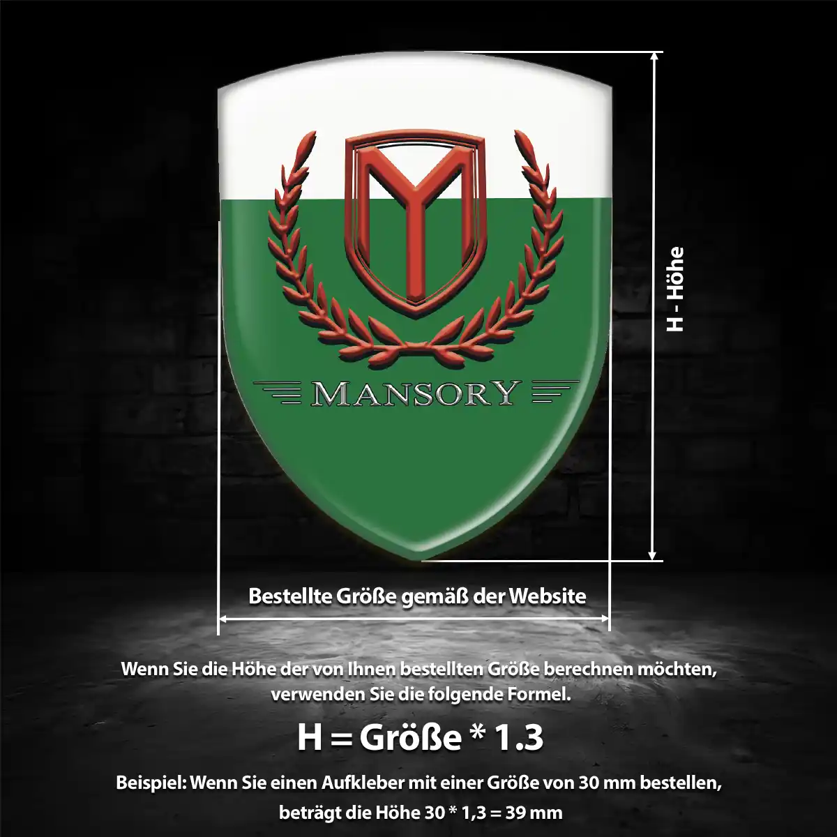 Mansory Aufkleber Embleme Silikon Auto Limitierte Auflage