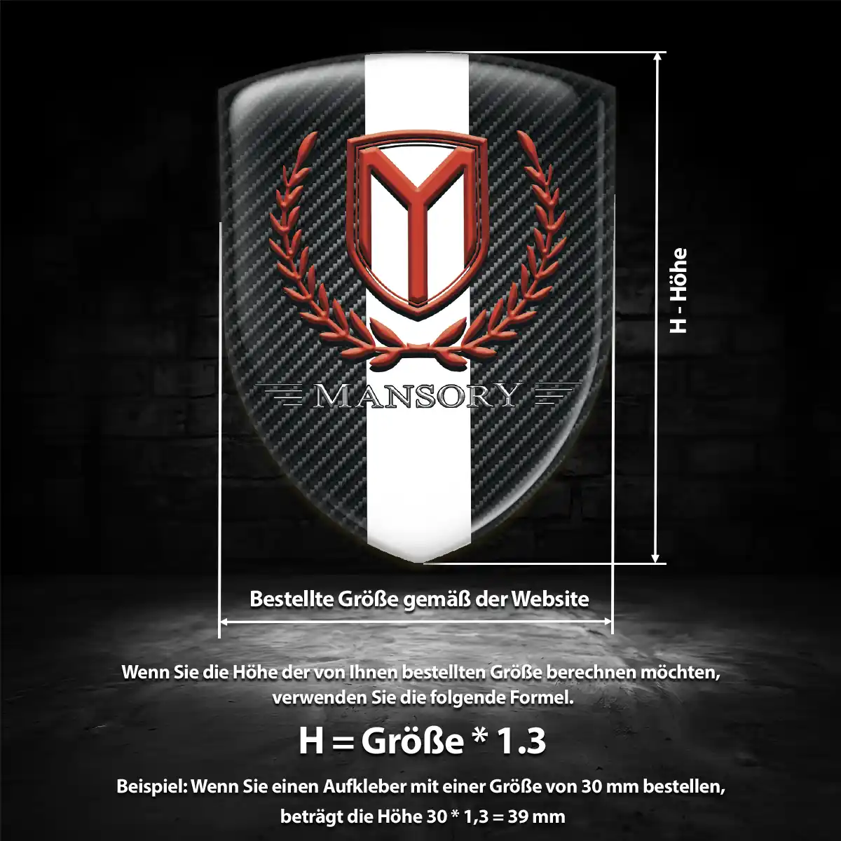 Mansory Aufkleber Embleme Silikon Auto Markenedition