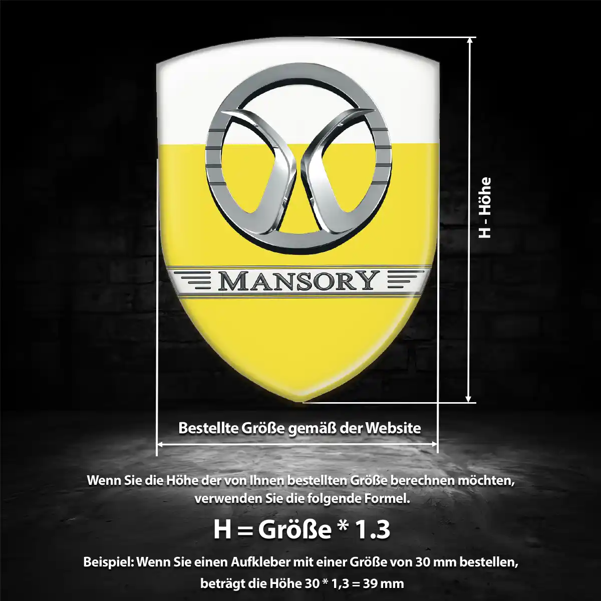 Mansory Aufkleber Embleme Silikon Auto Stilvolles Design