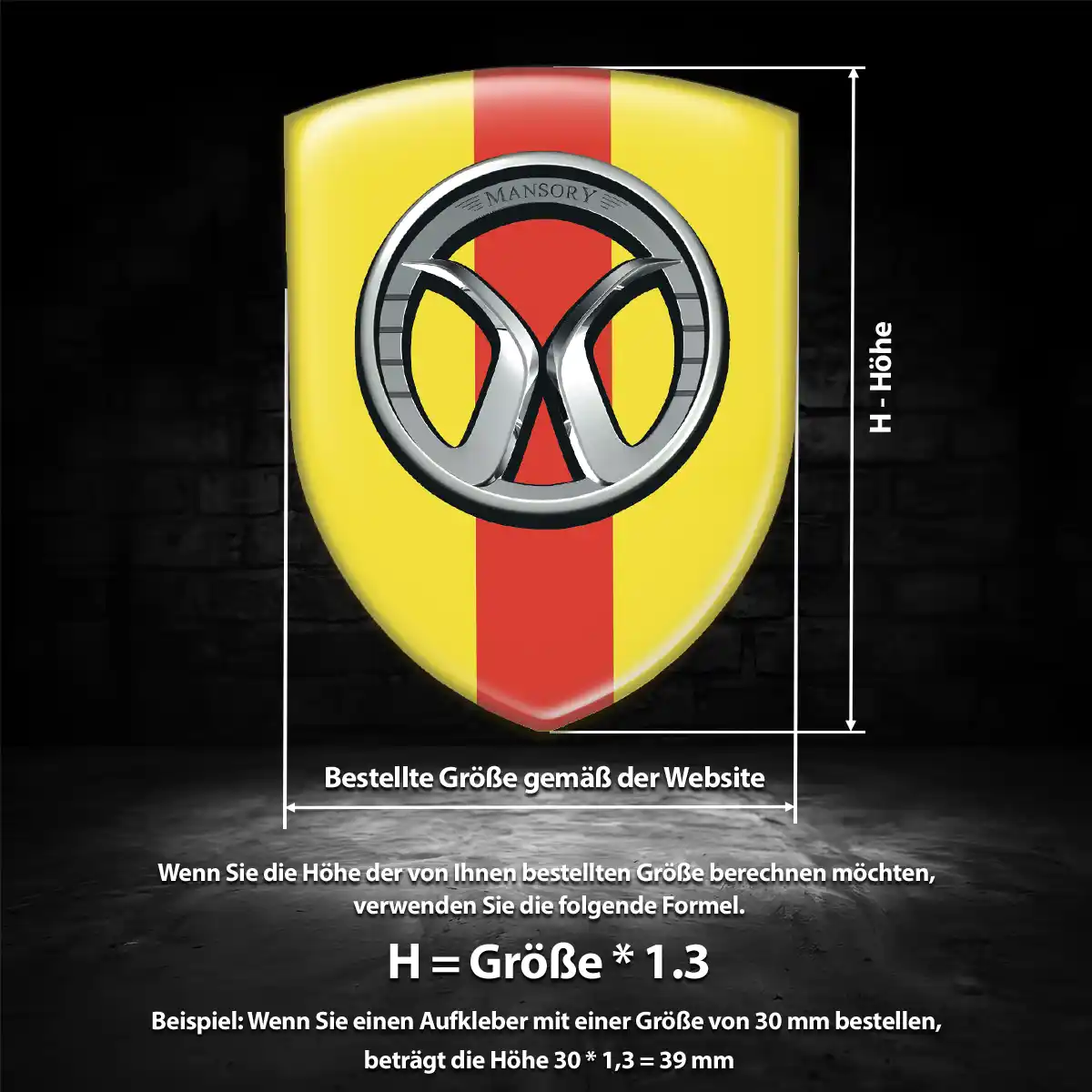 Mansory Aufkleber Embleme Silikon Interieurdesign
