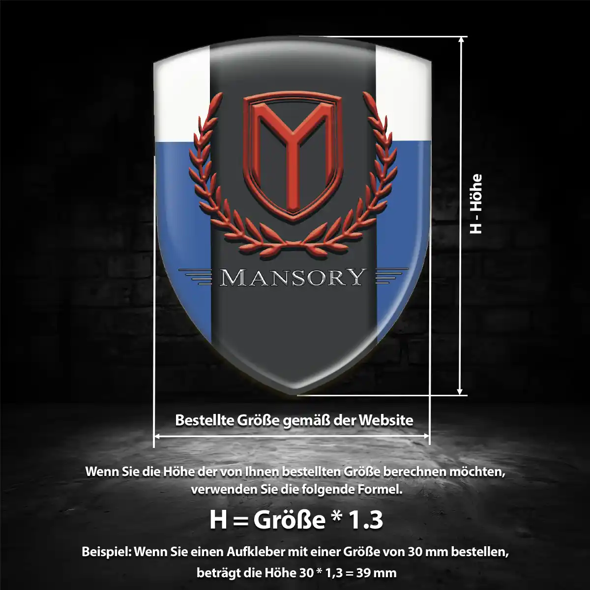 Mansory Aufkleber Embleme Silikon Limitierte Auflage