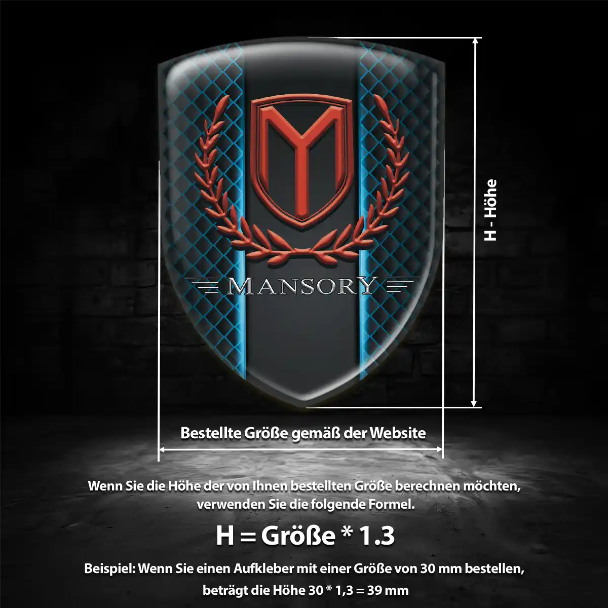 Mansory Aufkleber Embleme Silikon Premiumqualität