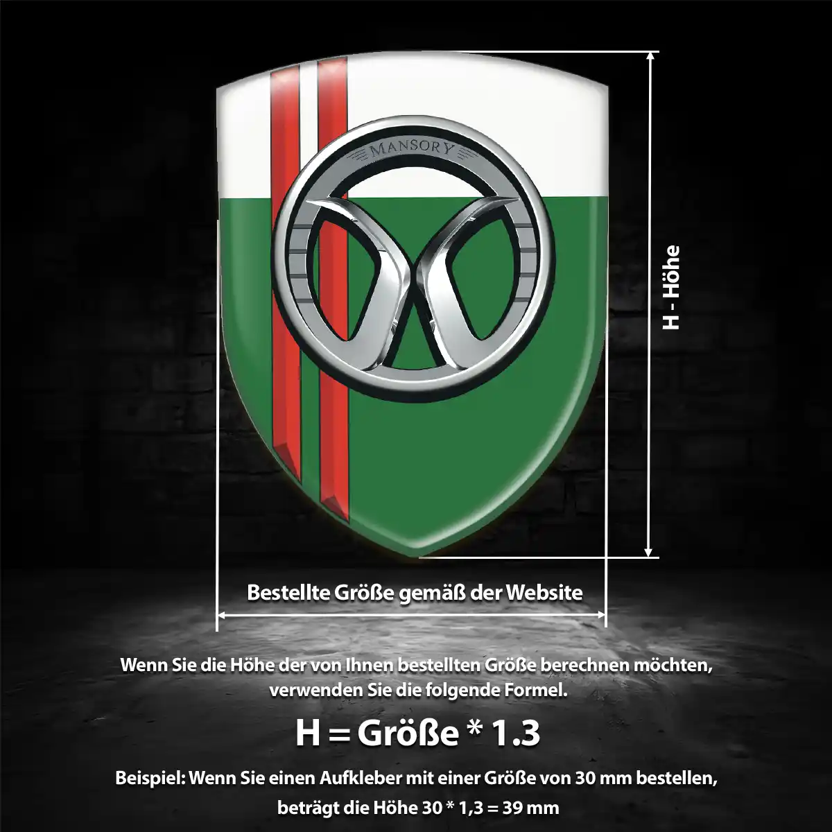 Mansory Aufkleber Embleme Silikon Stilvolles Design