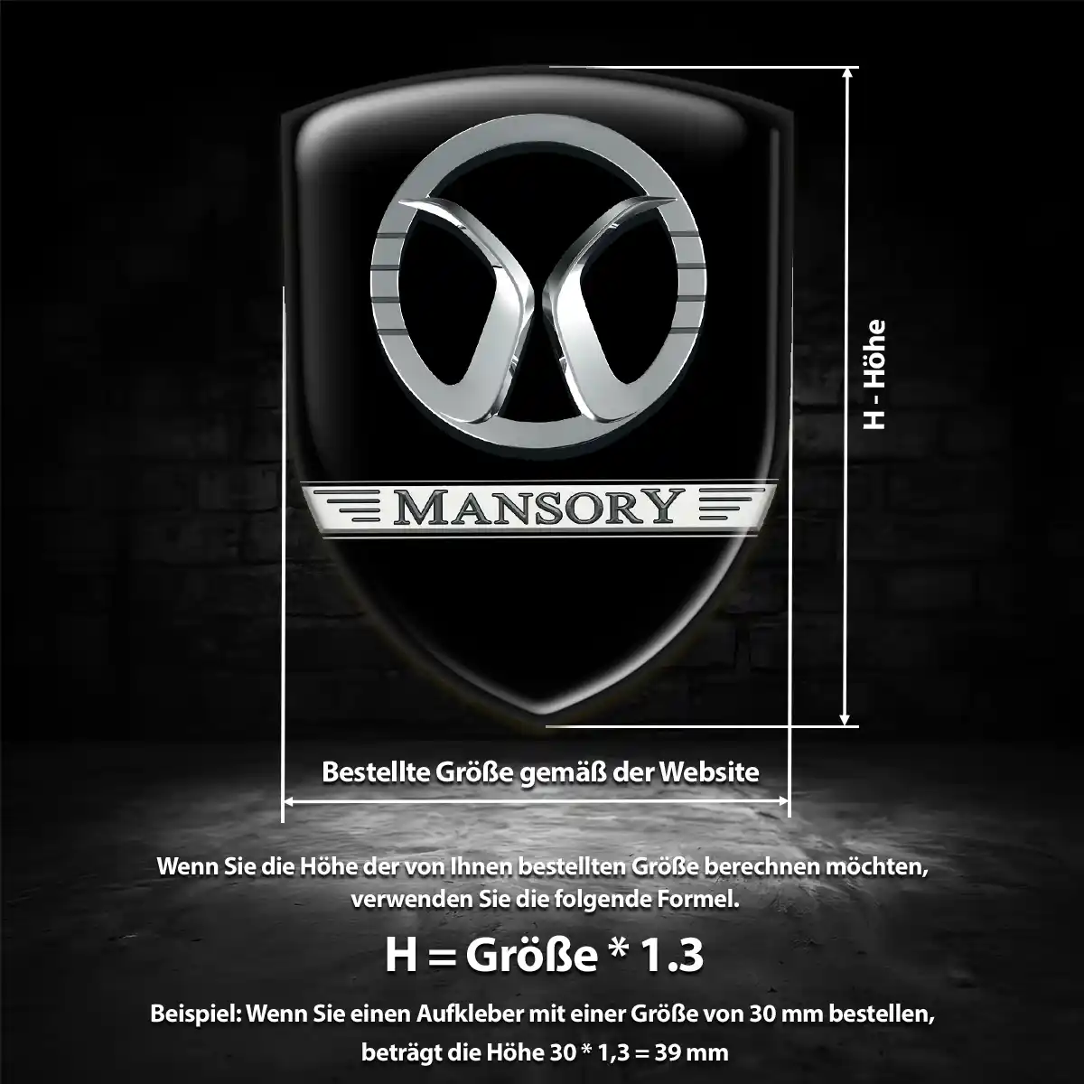 Mansory Aufkleber Premiumqualität