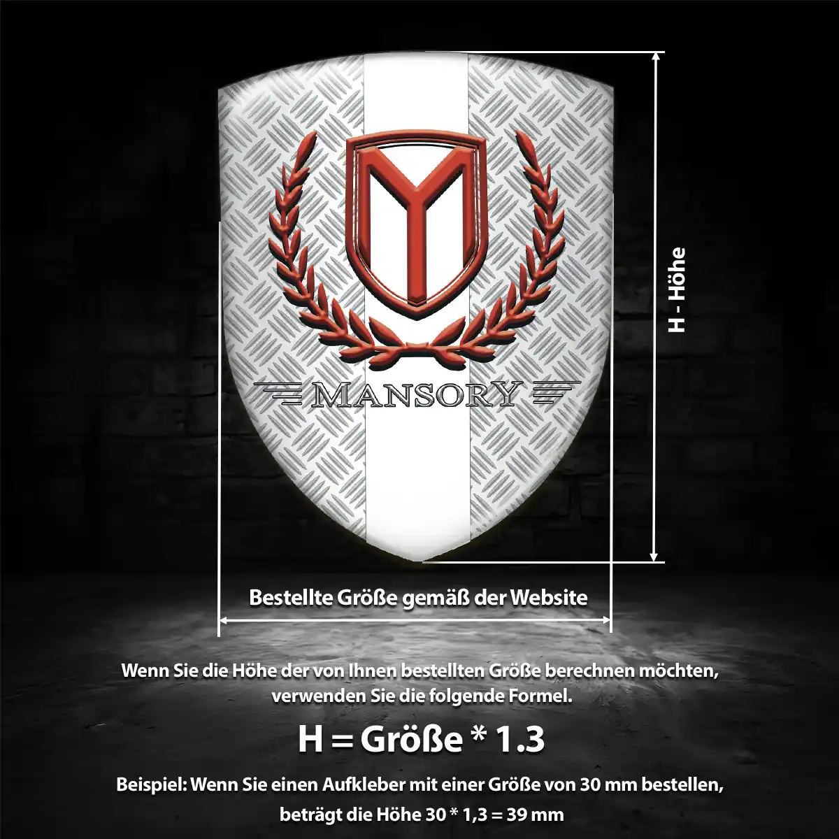 Mansory Aufkleber Silikon Embleme Auto Elegantes Design