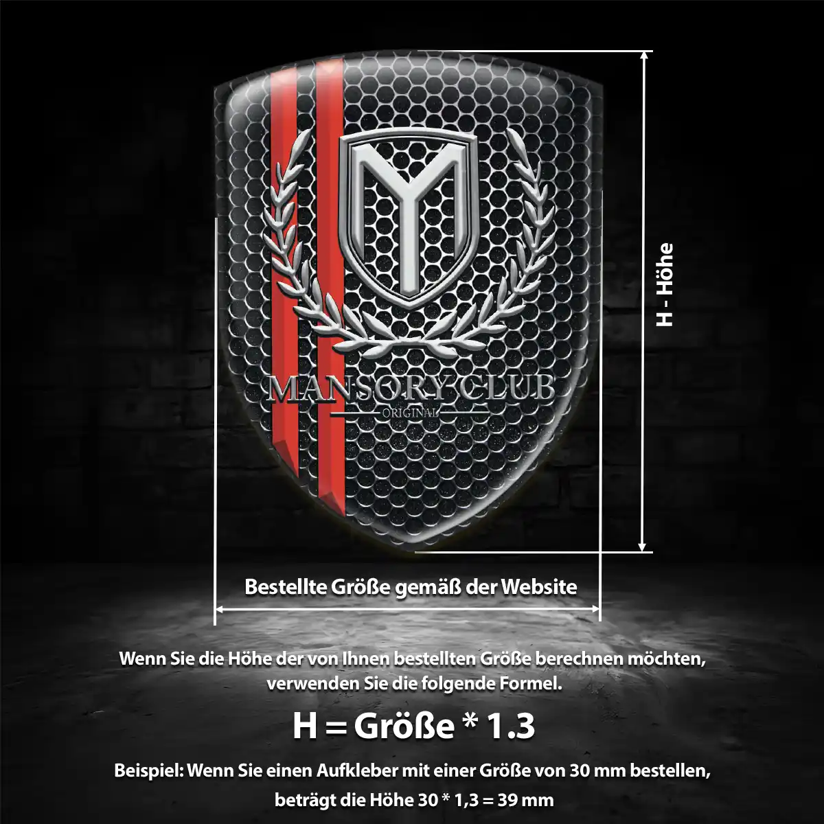 Mansory Aufkleber Silikon Embleme Auto Hochwertiges Harz