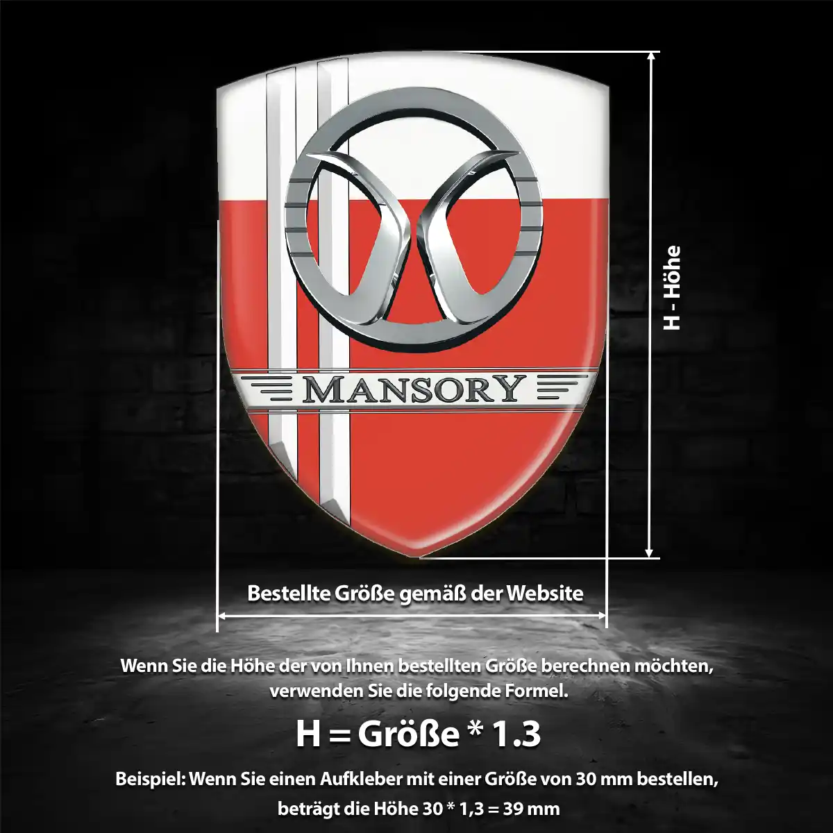Mansory Aufkleber Silikon Embleme Auto Stilvolles Design