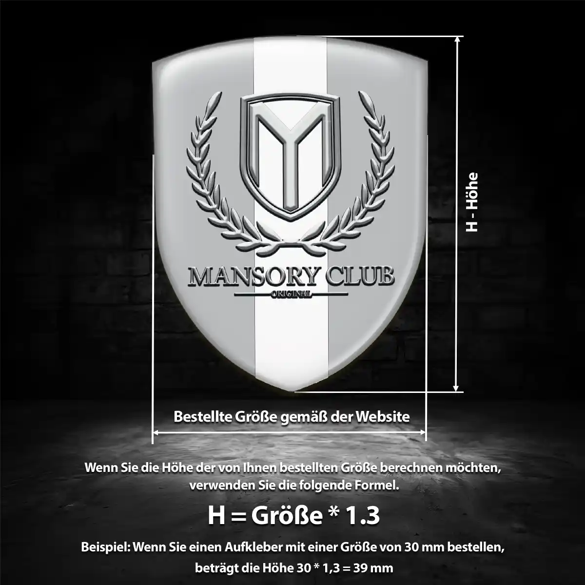 Mansory Aufkleber Silikon Embleme Exterieurdesign