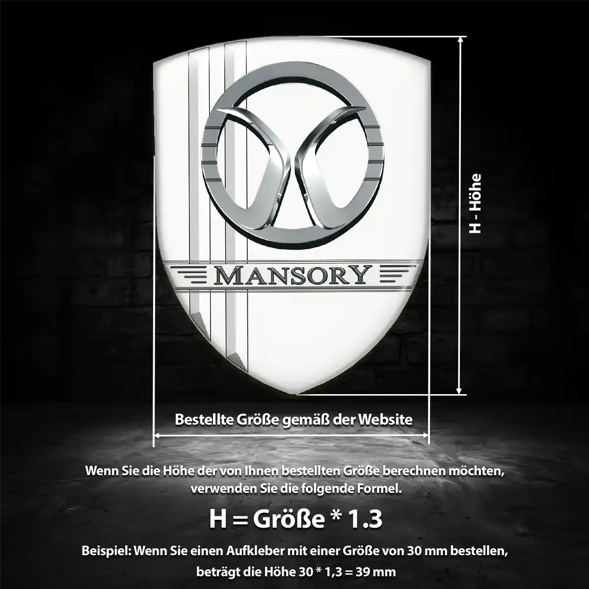 Mansory Aufkleber Stilvolles Design