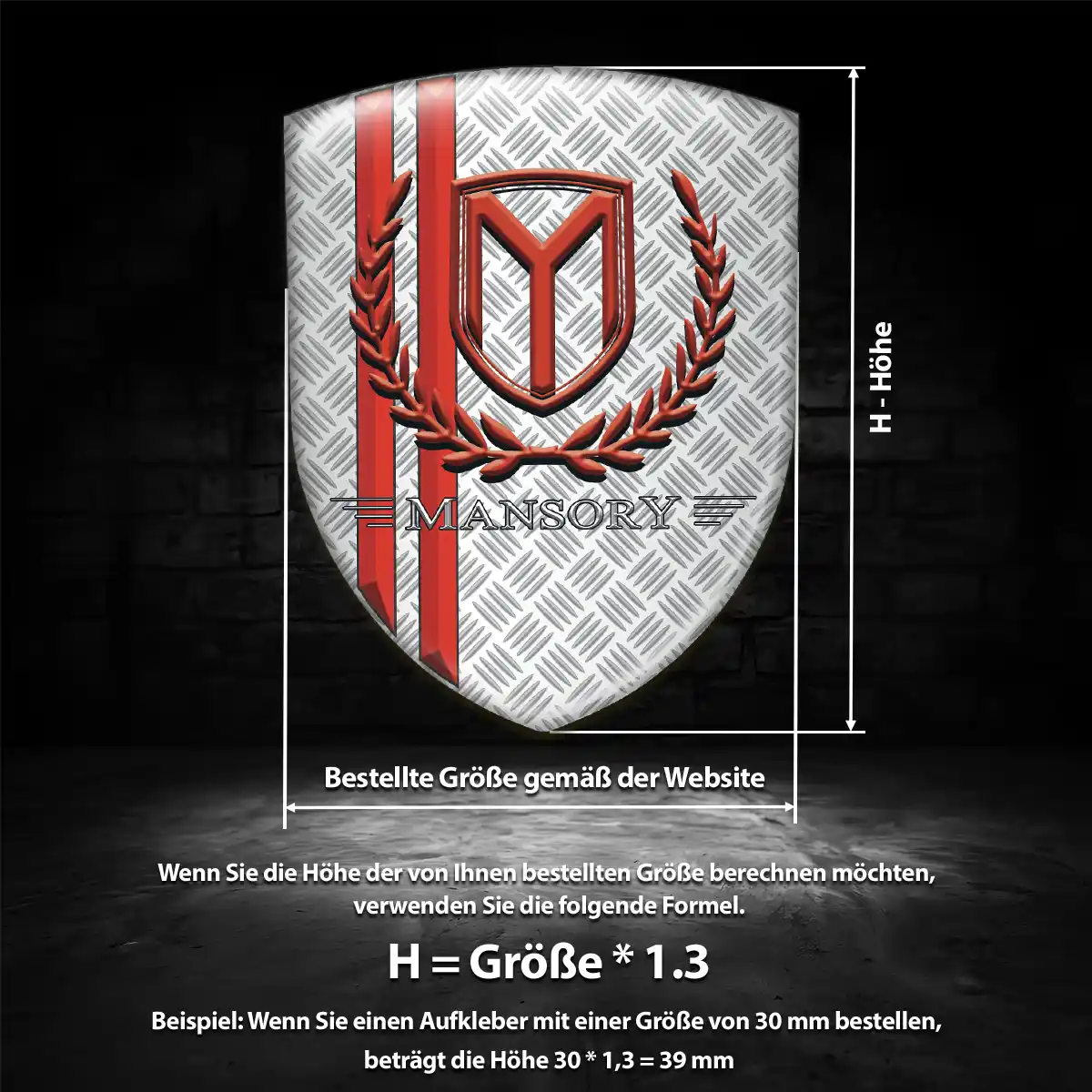 Mansory Aufkleber Wappen Auto Hochwertiges Harz
