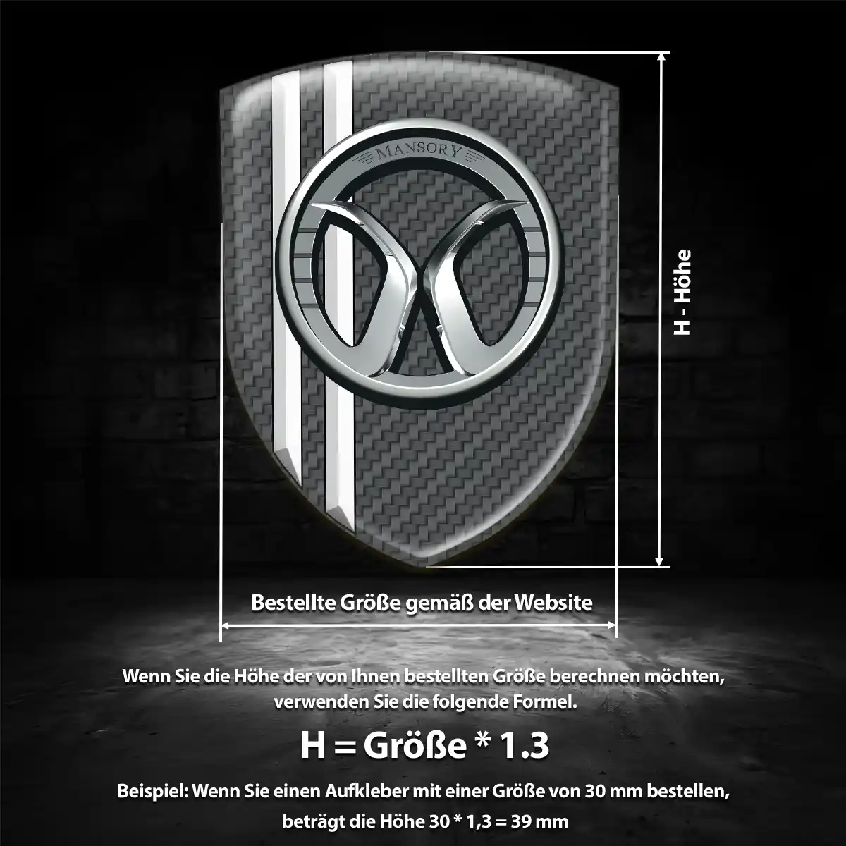 Mansory Aufkleber Wappen Auto Interieurdesign
