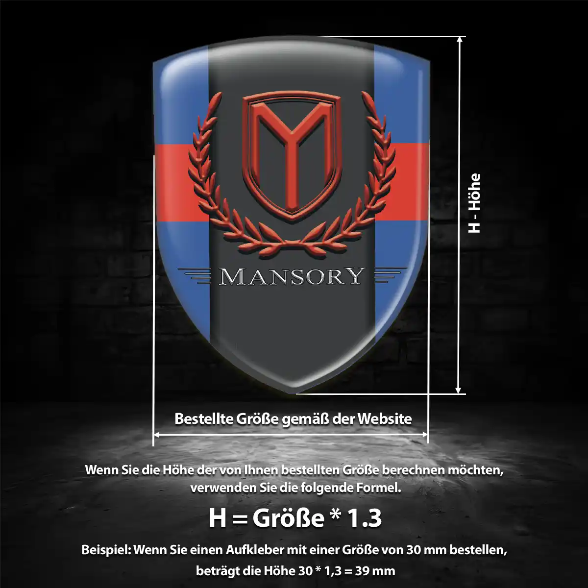 Mansory Aufkleber Wappen Auto Luxus-Edition