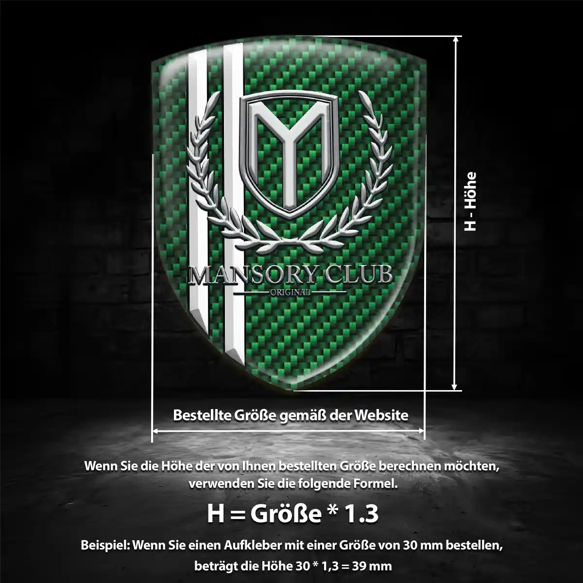 Mansory Aufkleber Wappen Auto Markenedition