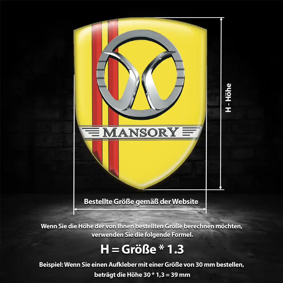 Mansory Aufkleber Wappen Emblem Auto Elegantes Design