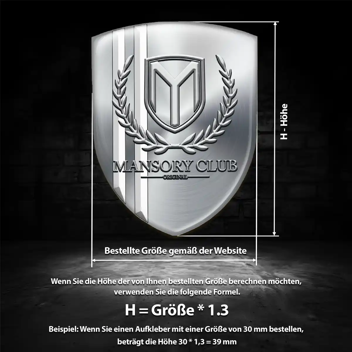 Mansory Aufkleber Wappen Emblem Auto Exterieurdesign