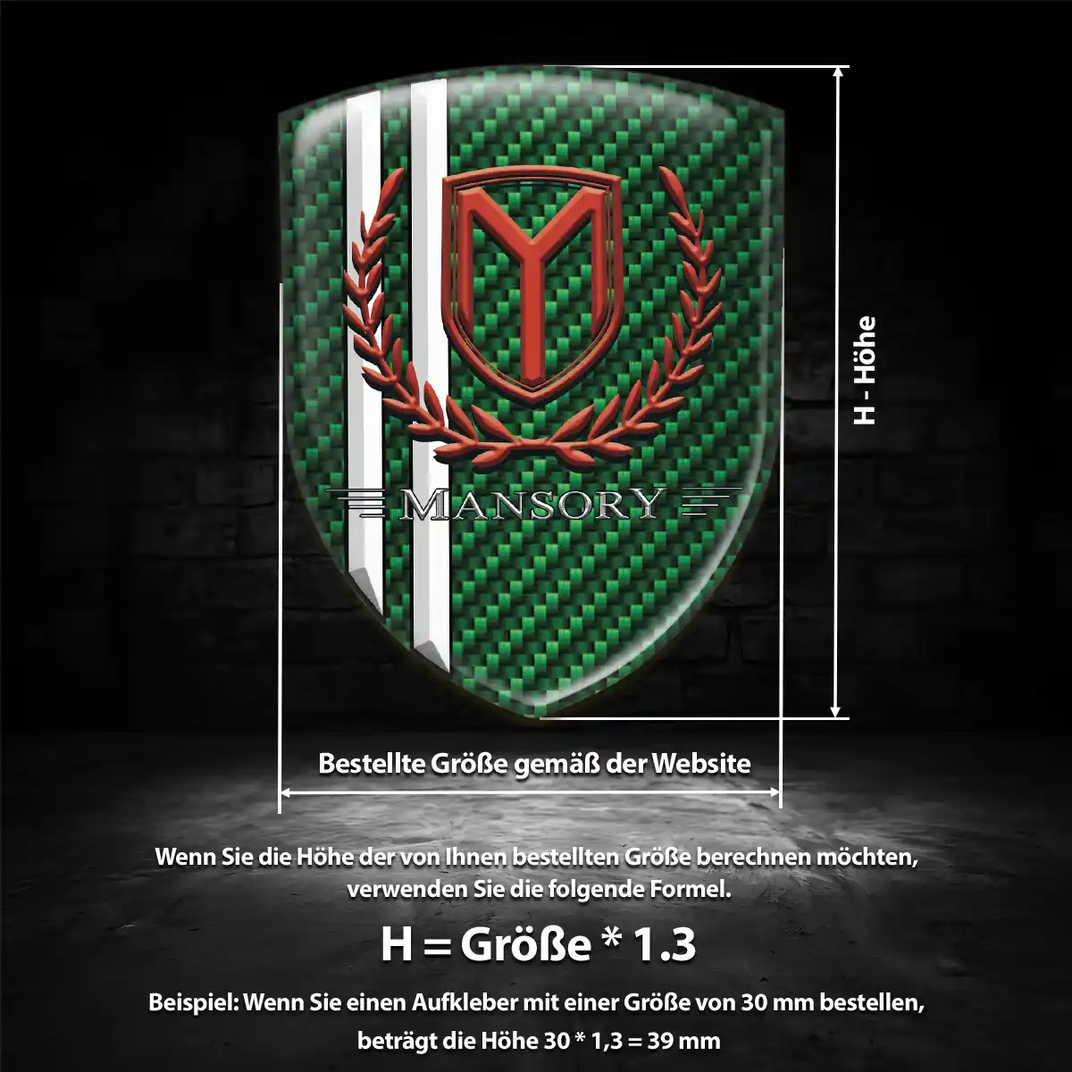 Mansory Aufkleber Wappen Emblem Auto Hohe Qualität