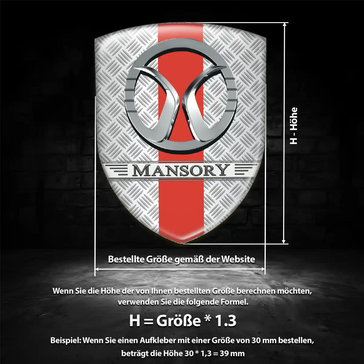 Mansory Aufkleber Wappen Emblem Auto Limitierte Auflage