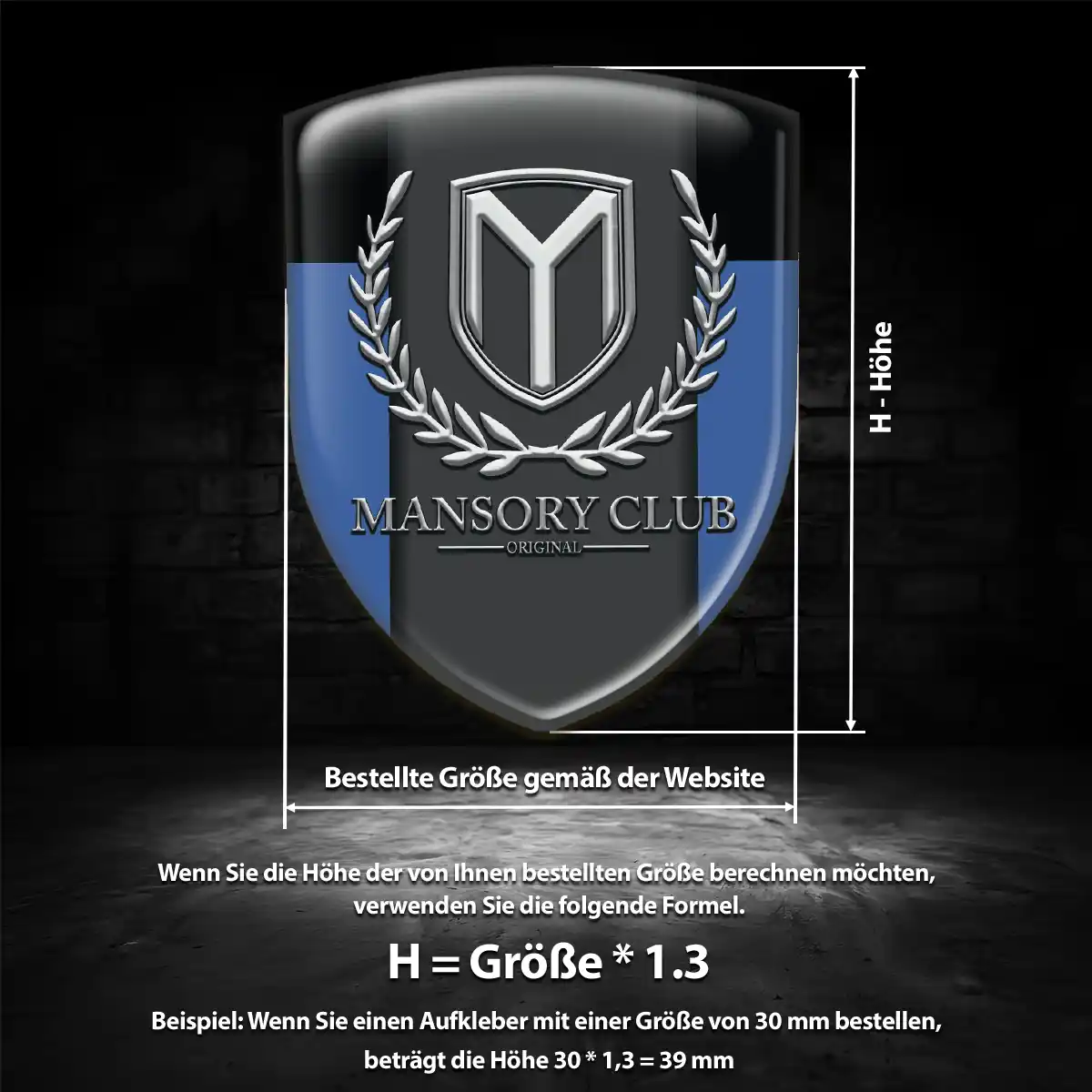 Mansory Aufkleber Wappen Emblem Premium-Edition