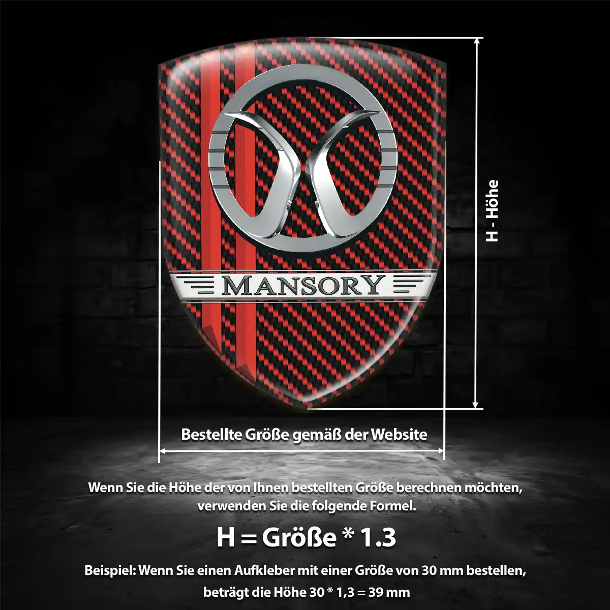 Mansory Aufkleber Wappen Exterieurdesign
