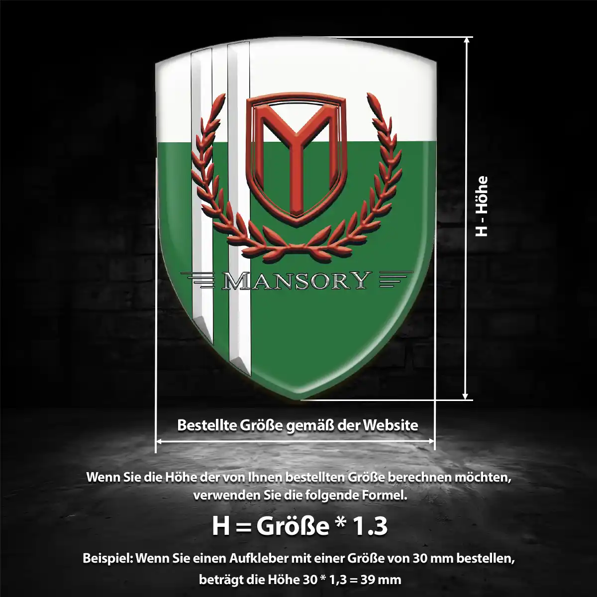 Mansory Aufkleber Wappen Limitierte Auflage