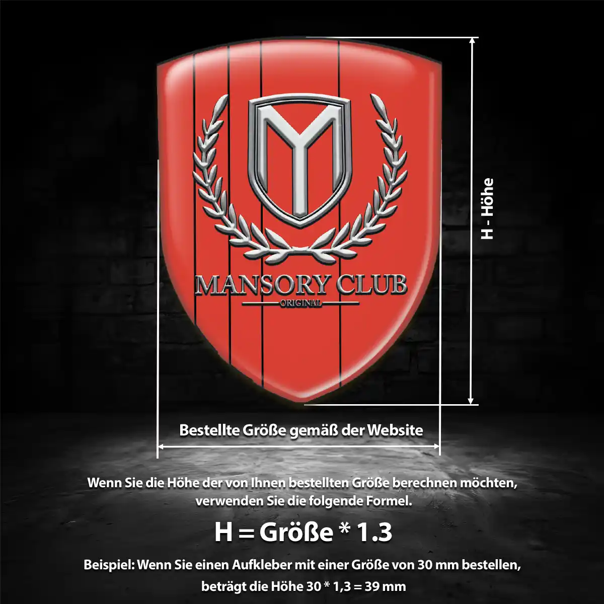 Mansory Aufkleber Wappen Luxus-Edition