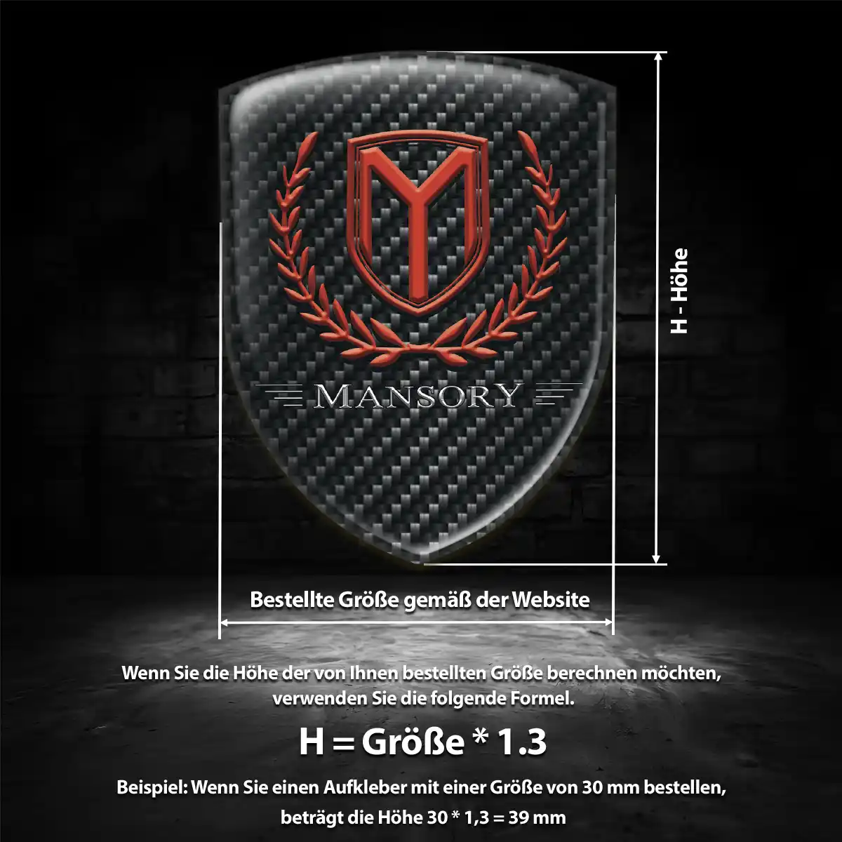 Mansory Aufkleber Wappen Premiumqualität