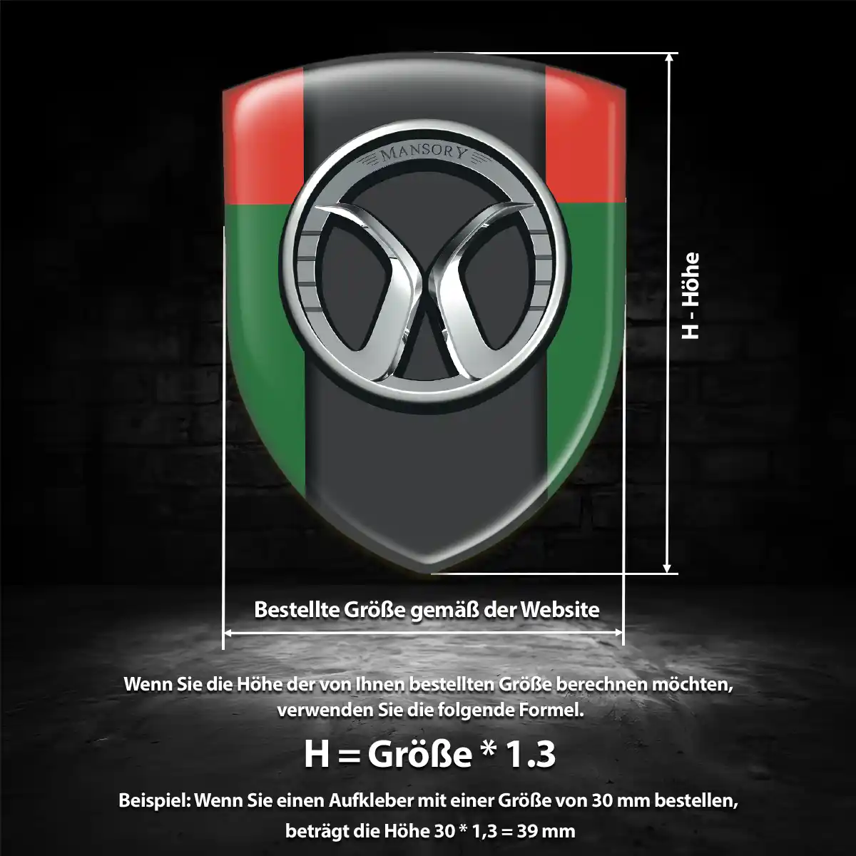 Mansory Emblem Aufkleber Auto Edles Design
