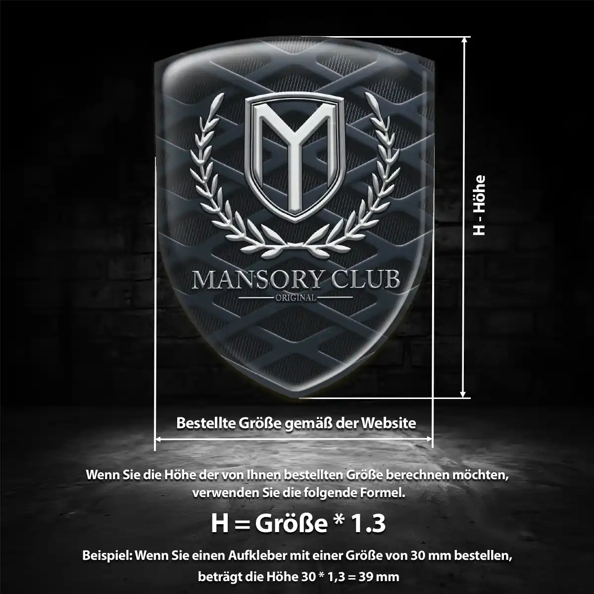 Mansory Emblem Aufkleber Auto Hochwertiges Harz