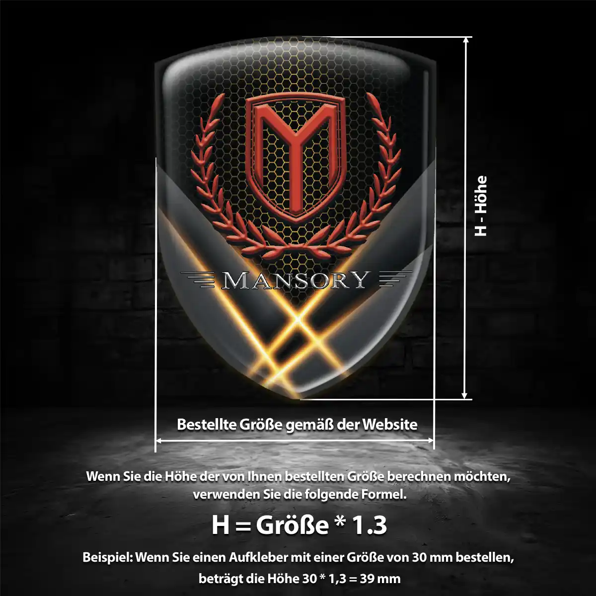 Mansory Emblem Aufkleber Auto Hohe Qualität