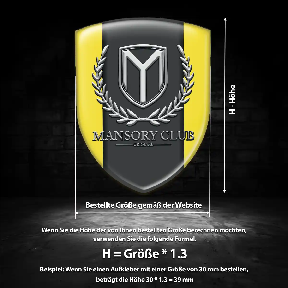 Mansory Emblem Aufkleber Auto Interieurdesign