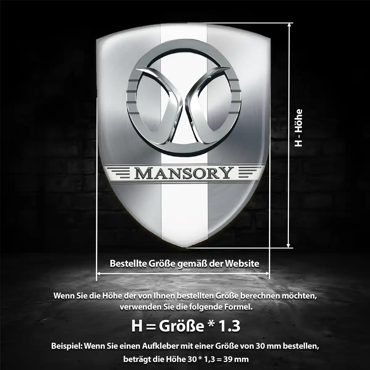 Mansory Emblem Aufkleber Auto Limitierte Auflage