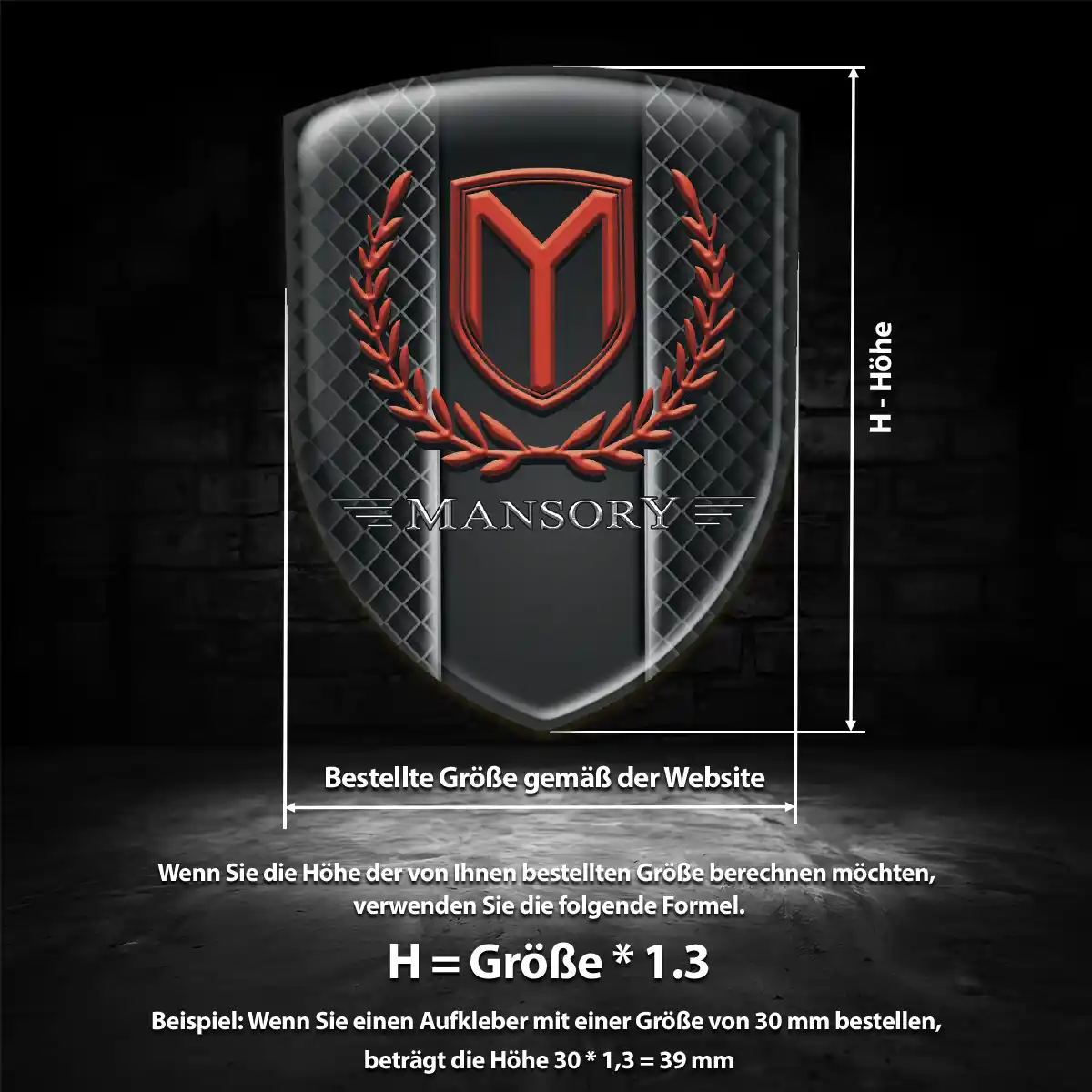 Mansory Emblem Aufkleber Auto Premium-Edition