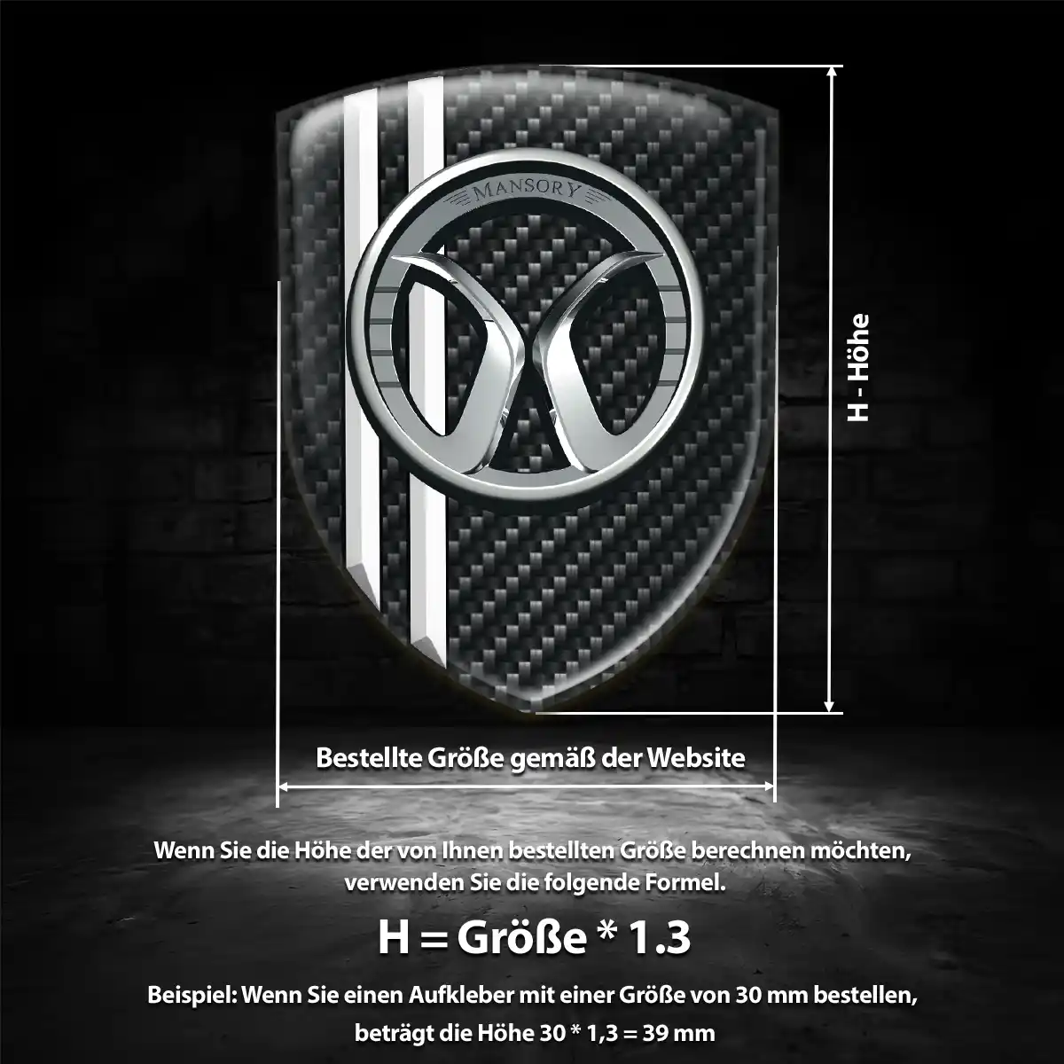 Mansory Emblem Aufkleber Auto Stilvolles Design