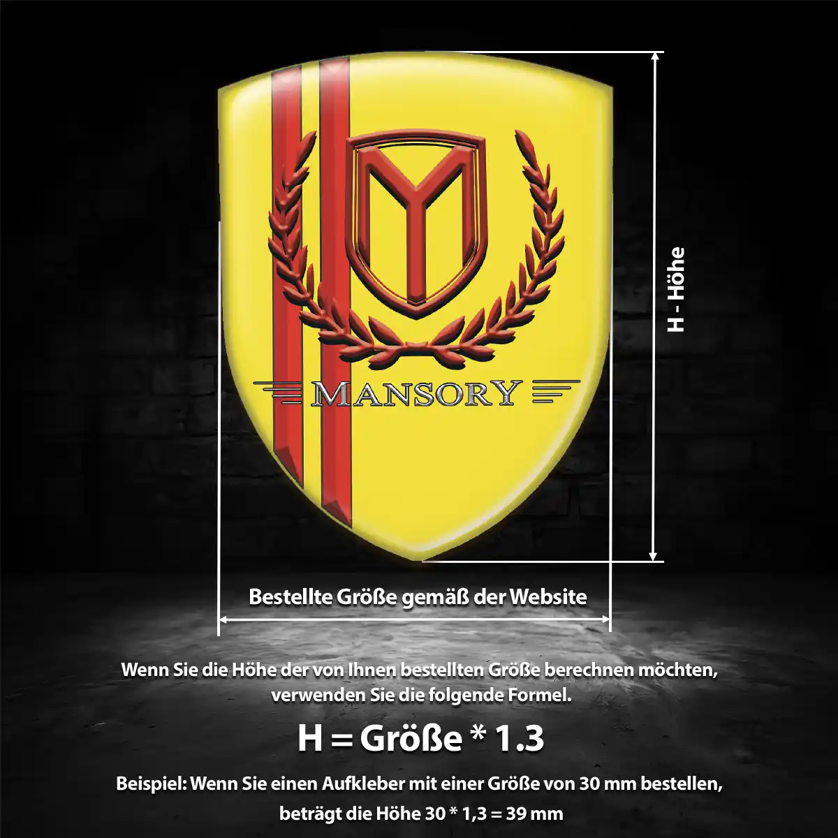 Mansory Emblem Aufkleber Edles Design