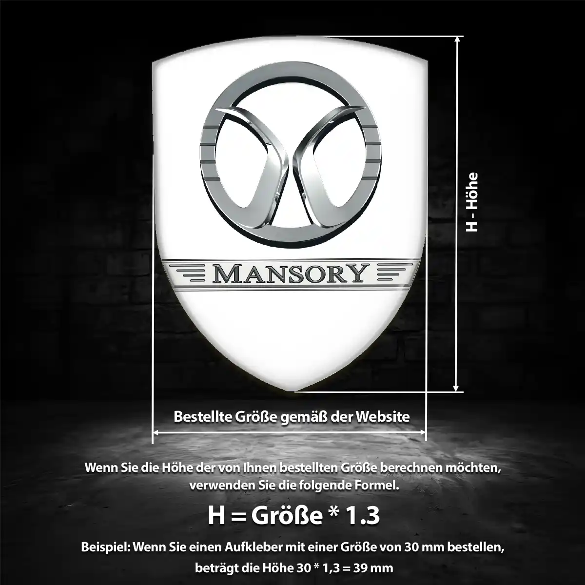 Mansory Emblem Aufkleber Elegantes Design