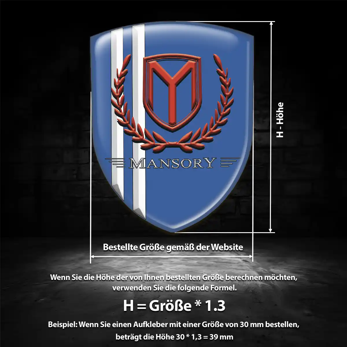 Mansory Emblem Aufkleber Exterieurdesign